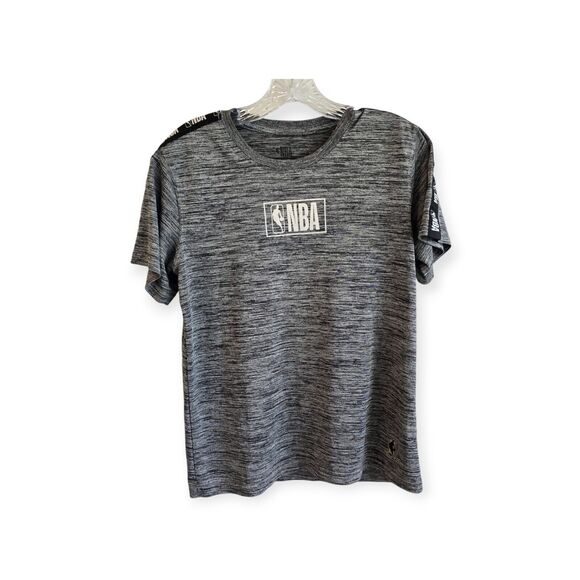 NBA Size XL(18-20) Boys Gray Athletic Short Sleeve Jersey Training T-Shirt - Picture 1 of 5